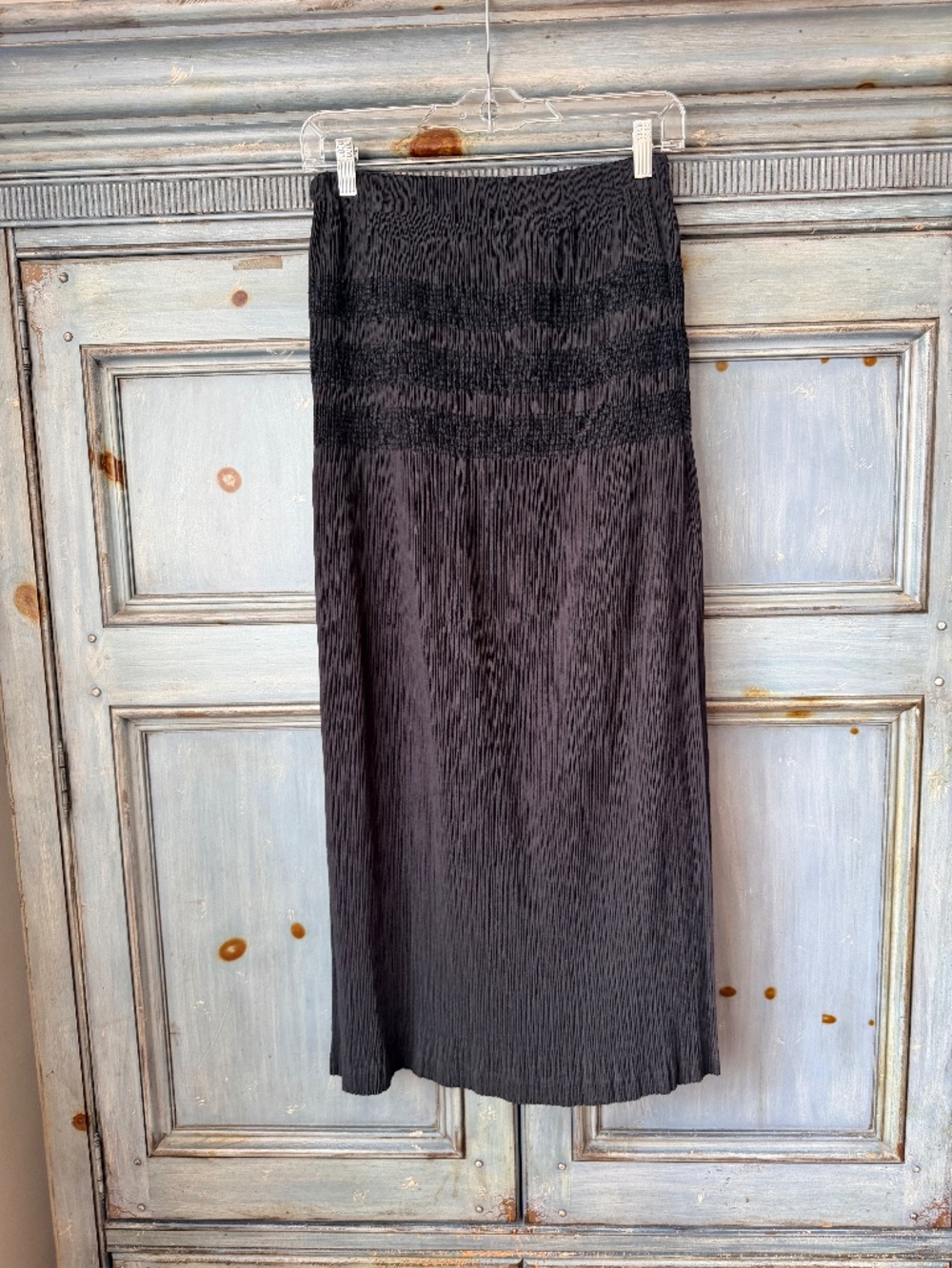 Vintage Issey Miyake Black Pleated Midi Skirt Size 3 /M Made in Japan - Picture 9 of 10